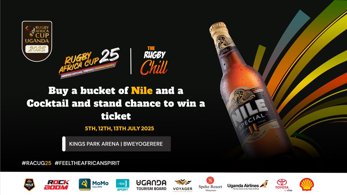 The Rugby Chill®️ (@therugbychill) on Twitter photo Buy a bucket of Nile 🍺 & a cocktail 🍹 at The Chill and stand a chance to WIN a ticket to the Rugby Africa Cup 2025! 🏉🔥
📍<a href="/Kingsparkarena/">King's Park Arena</a> | July 5th, 12th & 13th
#TheRugbyChill #RACUG25 #FeelTheAfricanSpirit #NileSpecial Buy a bucket of Nile 🍺 & a cocktail 🍹 at The Chill and stand a chance to WIN a ticket to the Rugby Africa Cup 2025! 🏉🔥
📍<a href="/Kingsparkarena/">King's Park Arena</a> | July 5th, 12th & 13th
#TheRugbyChill #RACUG25 #FeelTheAfricanSpirit #NileSpecial