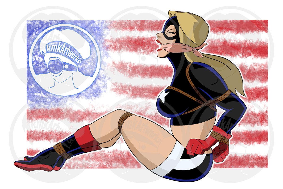 Red, White and Bondage! Wishing everyone a Happy Independence Day! (Except Stargirl)

Alt and NSFW versions on my Patreon:
patreon.com/c/kmkArtworks