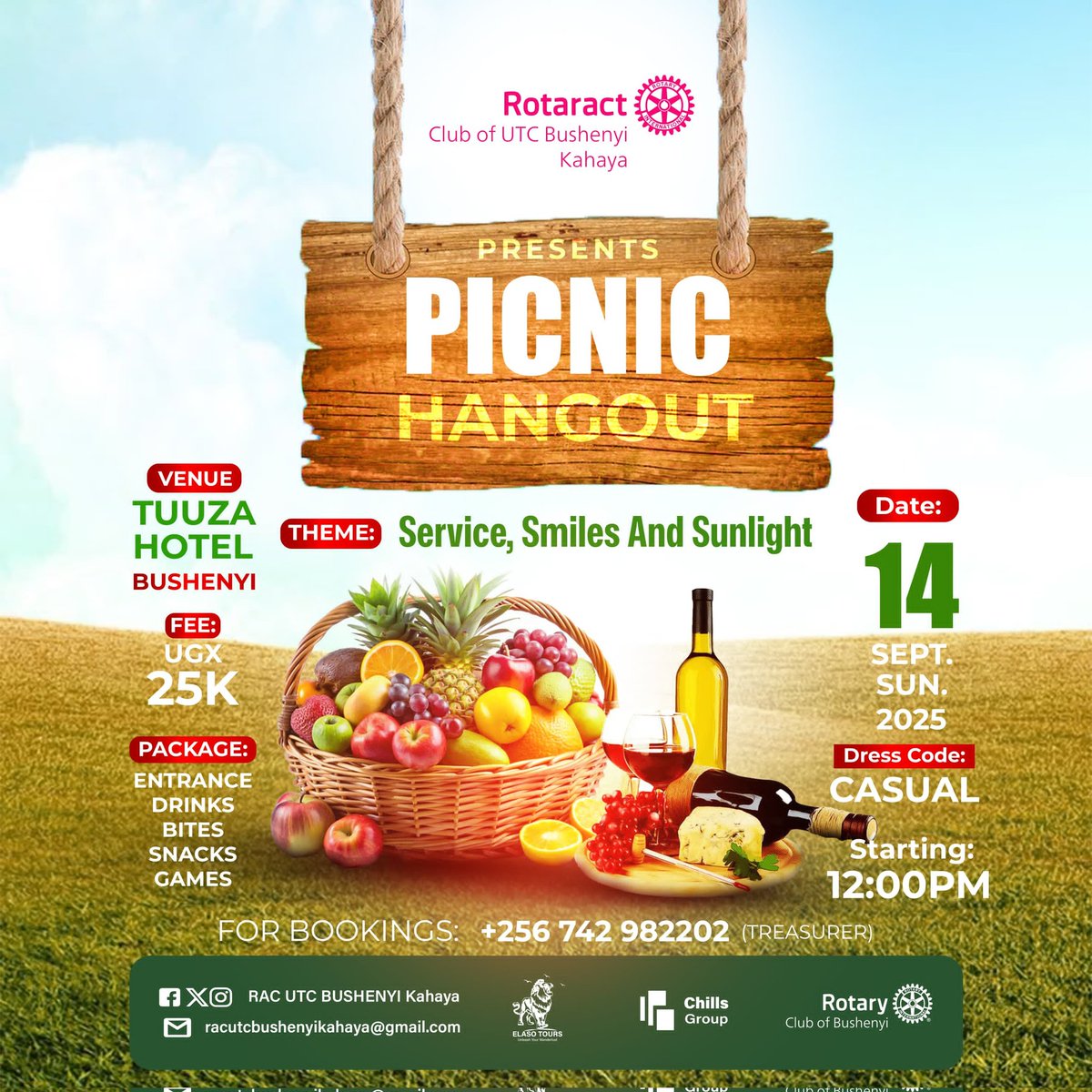 RAC. UTC BUSHENYI KAHAYA (@racutc) on Twitter photo The day is set, join us for a day of fun and service at tuuza hotel bushenyi for an exciting picnic. The entrance fee is only 25k that includes ( games,snacks, and drinks) be there or nowhere on the 14th of September. Club president <a href="/powers1_ms/">Twebaze Leticia Taremwa</a> will be there The day is set, join us for a day of fun and service at tuuza hotel bushenyi for an exciting picnic. The entrance fee is only 25k that includes ( games,snacks, and drinks) be there or nowhere on the 14th of September. Club president <a href="/powers1_ms/">Twebaze Leticia Taremwa</a> will be there