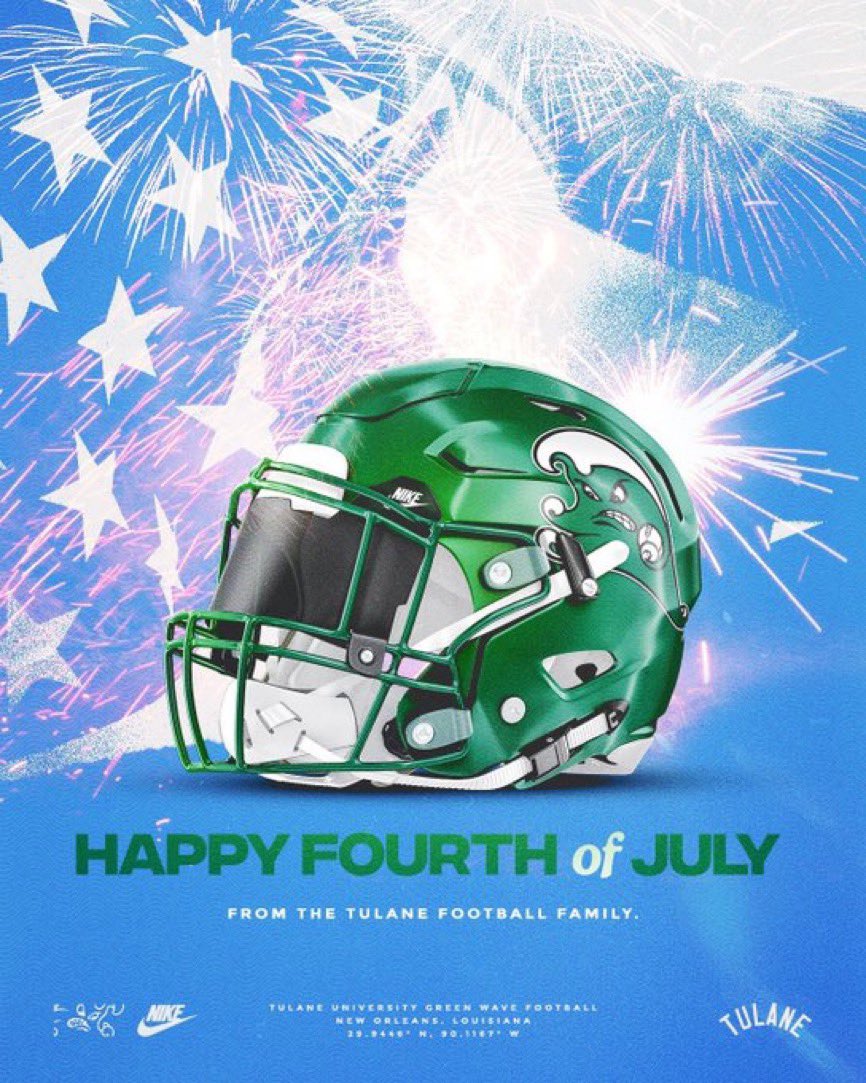 demetriustrrll's tweet image. Tulane showing love on this freedom Friday! 🎇