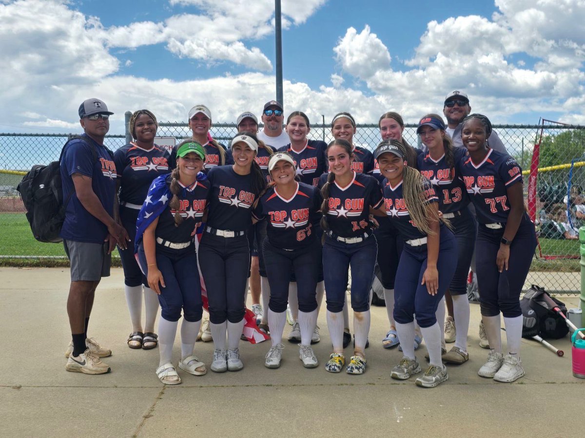 Top Gun - 25/26 National (@tganational2526) on Twitter photo Finished up pool play at the Boulder IDT. Back at tomorrow morning at 8am.
2026 uncommitted <a href="/RyleighSen88223/">Ryleigh Senegal</a> .375 BA, 5 H, 💣, and a GSlam 💣
2026 South Dakota Commit <a href="/GraceProctor06/">Grace Proctor</a> .556 BA, 5 RBI, 💣 💣
2026 Southern Miss Commit <a href="/SeguraAva/">Ava Segura 2025</a> 💣
<a href="/TGA_Turner/">Top Gun National 18U</a> <a href="/topgunfastpitch/">Top Gun Fastpitch</a> Finished up pool play at the Boulder IDT. Back at tomorrow morning at 8am.
2026 uncommitted <a href="/RyleighSen88223/">Ryleigh Senegal</a> .375 BA, 5 H, 💣, and a GSlam 💣
2026 South Dakota Commit <a href="/GraceProctor06/">Grace Proctor</a> .556 BA, 5 RBI, 💣 💣
2026 Southern Miss Commit <a href="/SeguraAva/">Ava Segura 2025</a> 💣
<a href="/TGA_Turner/">Top Gun National 18U</a> <a href="/topgunfastpitch/">Top Gun Fastpitch</a>