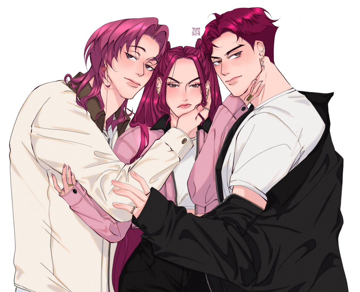 AnaiesSan's tweet image. Pink hair gang πβ
.
#KPOPDEMONHUNTERS #miromabby β
.