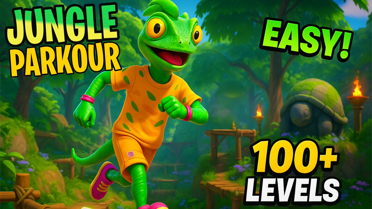 🌟 Excited to share the first map I created together with <a href="/SalvamiraDE/">SalvamiraDE</a>  a wild, colorful jungle run packed with adventure!
Let the journey begin! 🌴🗿✨
⭐ OVER 100+ UNIQUE LEVELS
🌴 TROPICAL PARKOUR ADVENTURE
🌎Island Code: 4706-7631-2474
#UEFN #FNCreate #Fortnite <a href="/FNCreate/">Fortnite Developers</a>