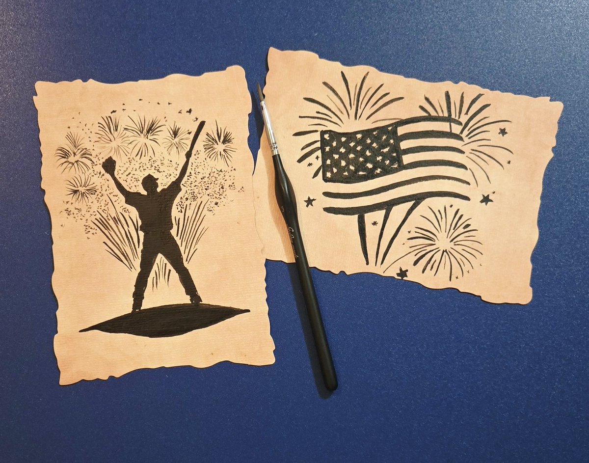 New #baseball art for the Baseball series collection at shadowedparallels.com. ⚾️🎨

These two pieces will be sold together. No prints will be produced for these, only originals. Get 'em while they're still available! 😎
#4thofJuly #art

shadowedparallels.com/product-page/i…