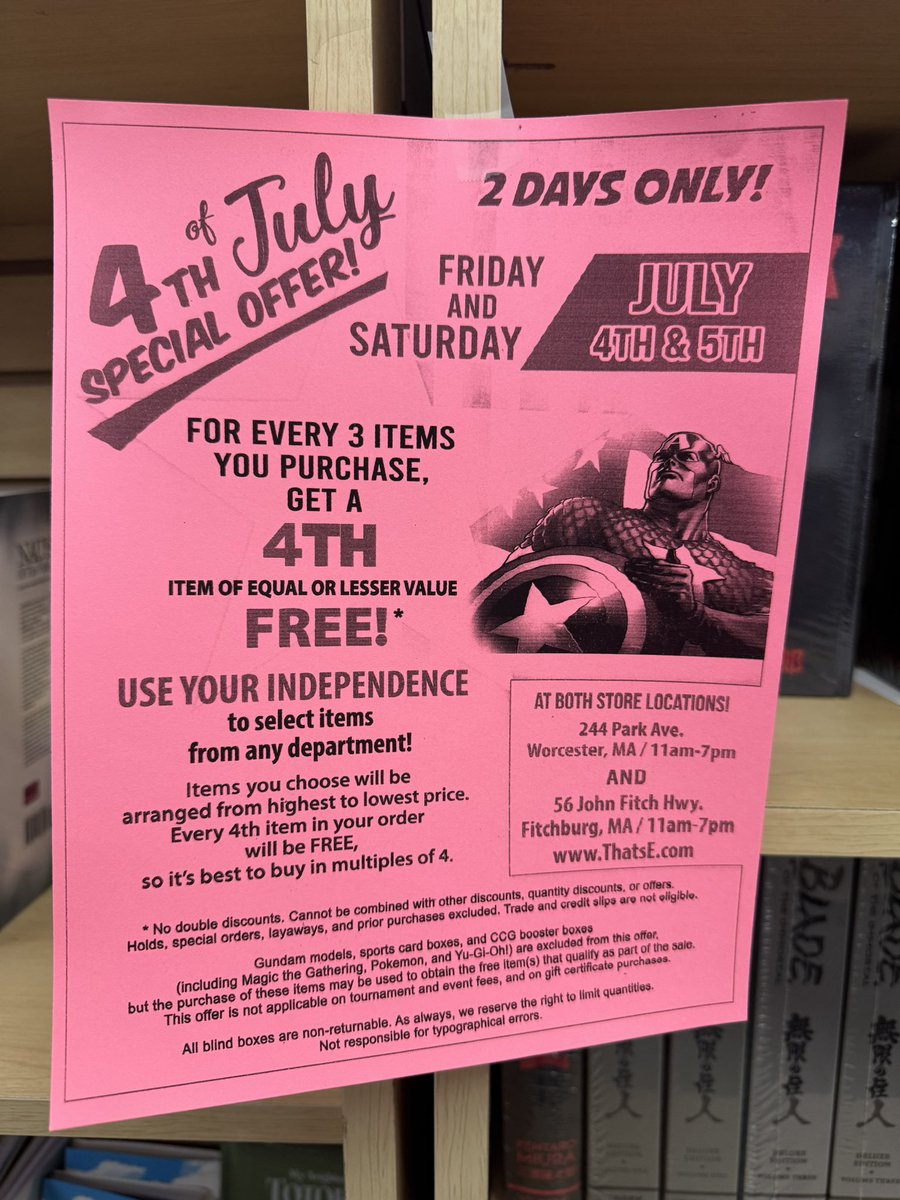 Tim Baird (@timbairdauthor) on Twitter photo Quick stop down to <a href="/ThatsE/">That's Entertainment</a> in Worcester for their big sale. Come on down and get some sweet stuff on the cheap! Quick stop down to <a href="/ThatsE/">That's Entertainment</a> in Worcester for their big sale. Come on down and get some sweet stuff on the cheap!