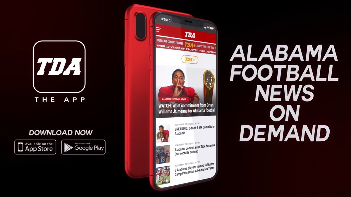 TDAlabamaMag's tweet image. On Independence Day, we've created the only independent Alabama football app just for Alabama fans.
No network. No other teams. ONLY Alabama football.
Download today & GET Notifications straight to your phone.
CLICK LINK to download!
shorturl.at/oQ9pz