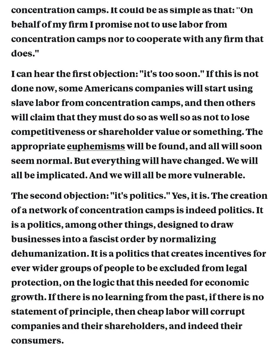 We need to be talking about this. Trump literally used the words "owner responsibility" regarding farmers and their work force. That's slavery. Plain and simple. 
open.substack.com/pub/snyder/p/c…