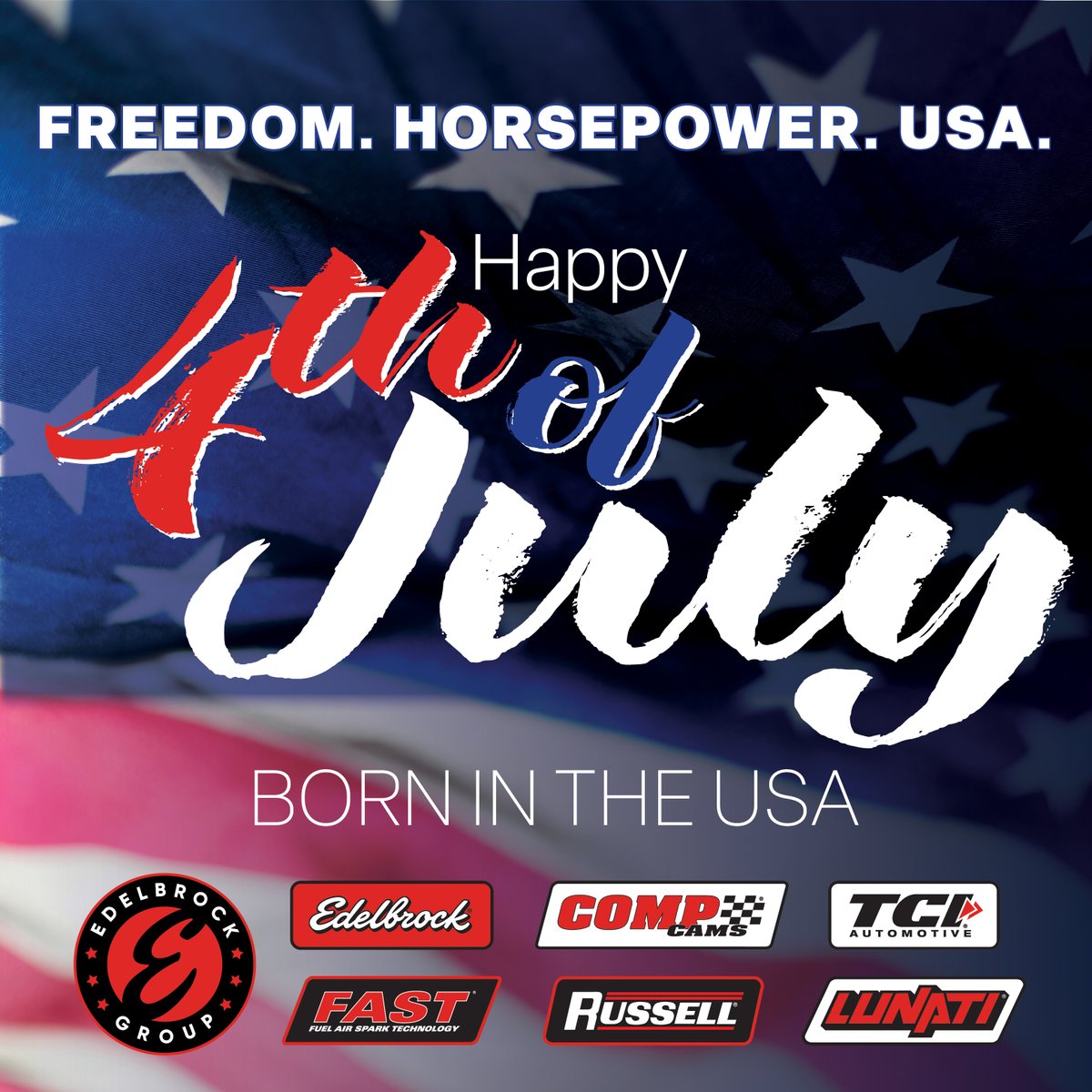 COMPCams's tweet image. 🇺🇸🦅 Happy 4th of July from all of us at the Edelbrock Group! Our offices &amp;amp; tech line will be closed Friday so our team can celebrate. We'll be back Monday, July 7. Enjoy the freedom—and the horsepower!
#happy4th #july4th #4thofjuly #edelbrock