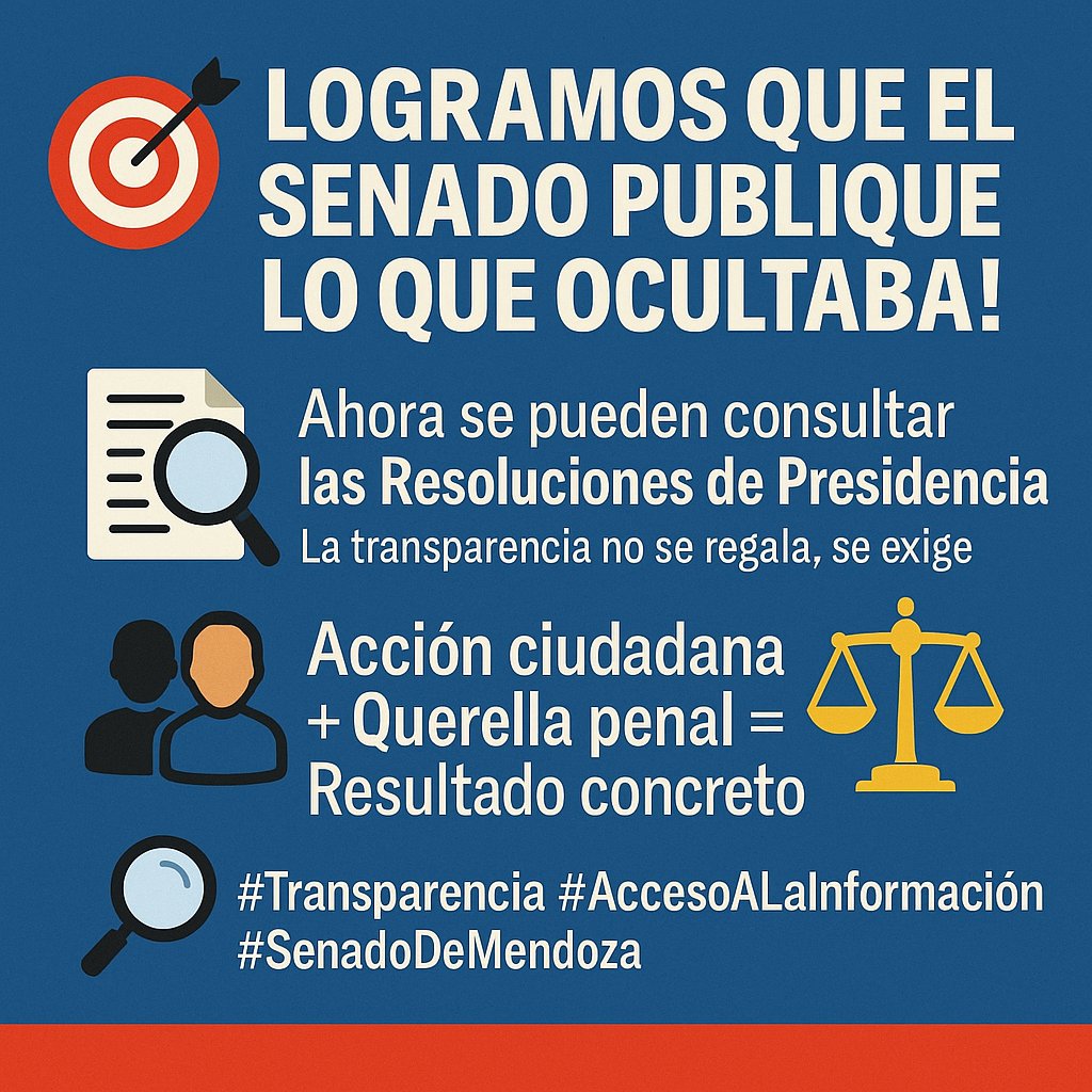Tras presión ciudadana, el Senado de Mendoza comienza a publicar sus resoluciones de presidencia

👇👇👇
miradordiario.com.ar/tras-presion-c…