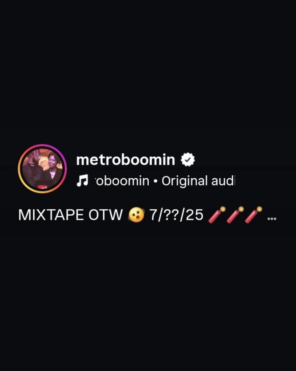 Kurrco's tweet photo. METRO BOOMIN
NEW MIXTAPE

JULY 2025 🚨 https://t.co/Nses7Q4PEs