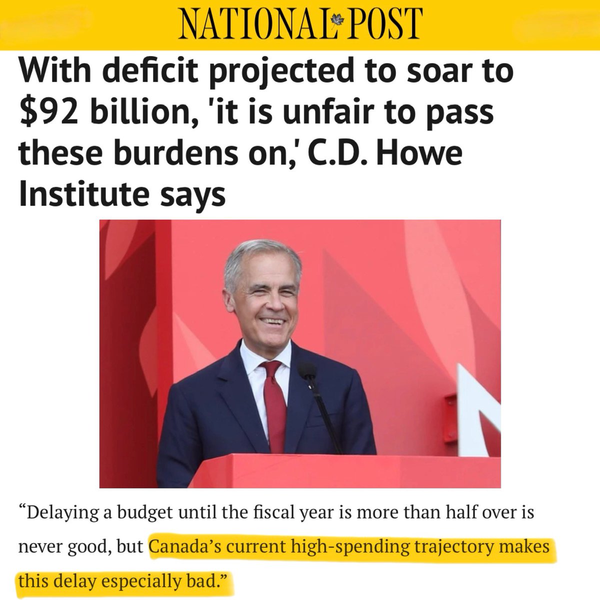 RachaelThomasAB's tweet image. The Liberals refused to table their budget. Now we know why: a $92 Billion deficit!
Refusing to show where the money’s going doesn’t stop the spending—it just hides it from Canadians.