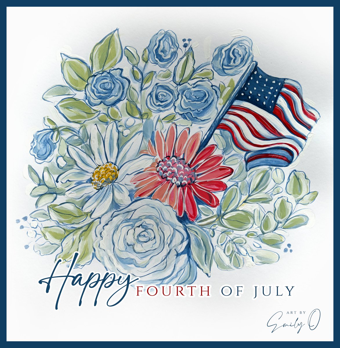 MrsOArtStudio's tweet image. Kicked off the day with a little art and red, white, and blue spirit! Wishing everyone a safe and happy Fourth! ♥️🇺🇸💙 #Happy4thofJuly