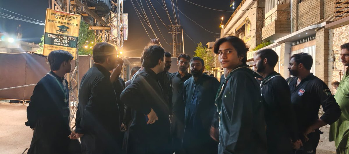 Visited Gulistan-e-Sajjad Imam Bargah in Qasimabad to inspect the arrangements for Muharram-ul-Haram processions.