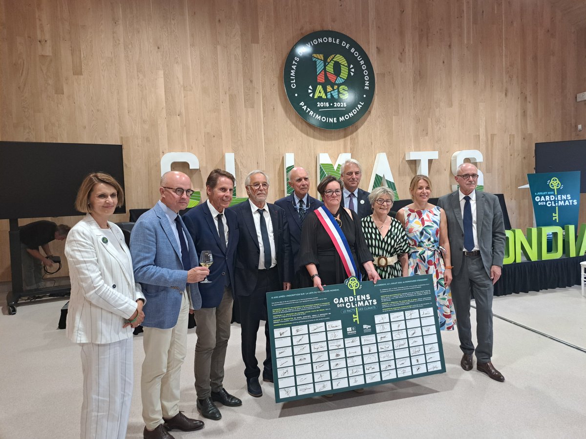 🎂Il y a dix ans, les Climats du vignoble de Bourgogne (plus de 13000 hectares de Dijon à Santenay, au sud de Beaune pour la Côte-d’Or) étaient inscrits sur la liste du patrimoine mondial de l’UNESCO : une formidable reconnaissance et une mise à l’honneur des talents et des