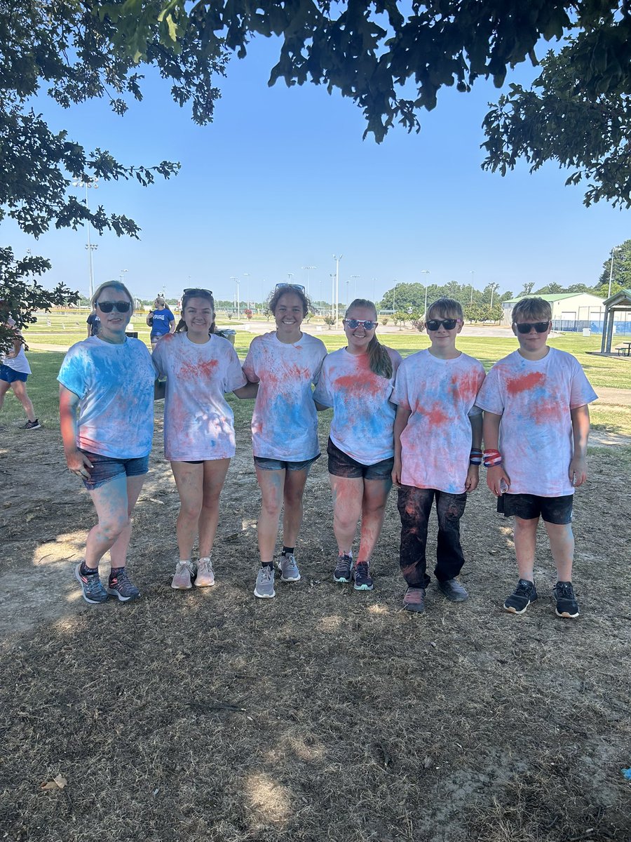 redwolfvoice's tweet image. The Red, White & Blue Color Run is always such a fun way to start the 4th. Was awesome to have @AStateSoccer join the race this morning while raising money for our friend, @JC_RWRC.
A big thank you to everyone who came out!