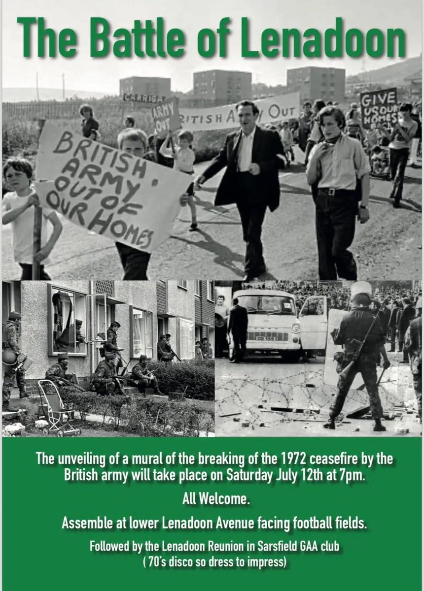 PolDeBuitleir's tweet image. The battle of Lenadoon and the breaking of the 1972 ceasefire by the British Army