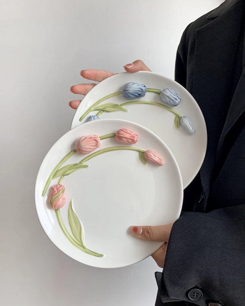 tulip ceramic plates 🌷