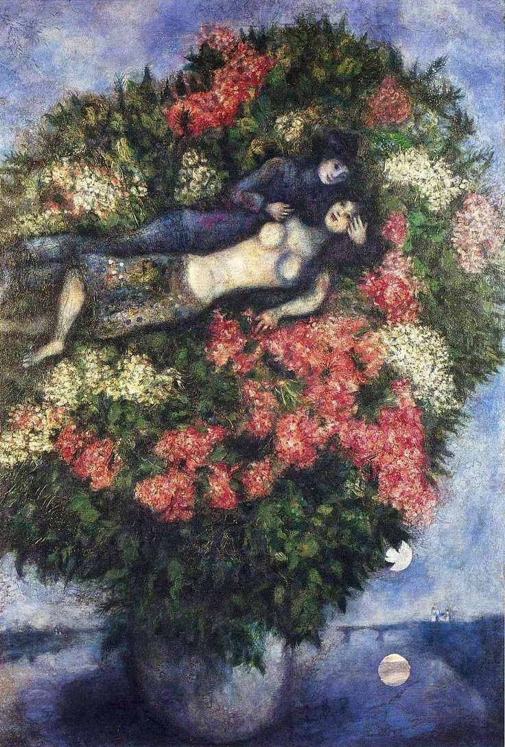 Ho bisogno di poesia
  questa magia che brucia
  la pesantezza delle parole
  che risveglia le emozioni e dà colori nuovi.
   Alda Merini
#notteinarte @atutti
A domani💙
Marc Chagall