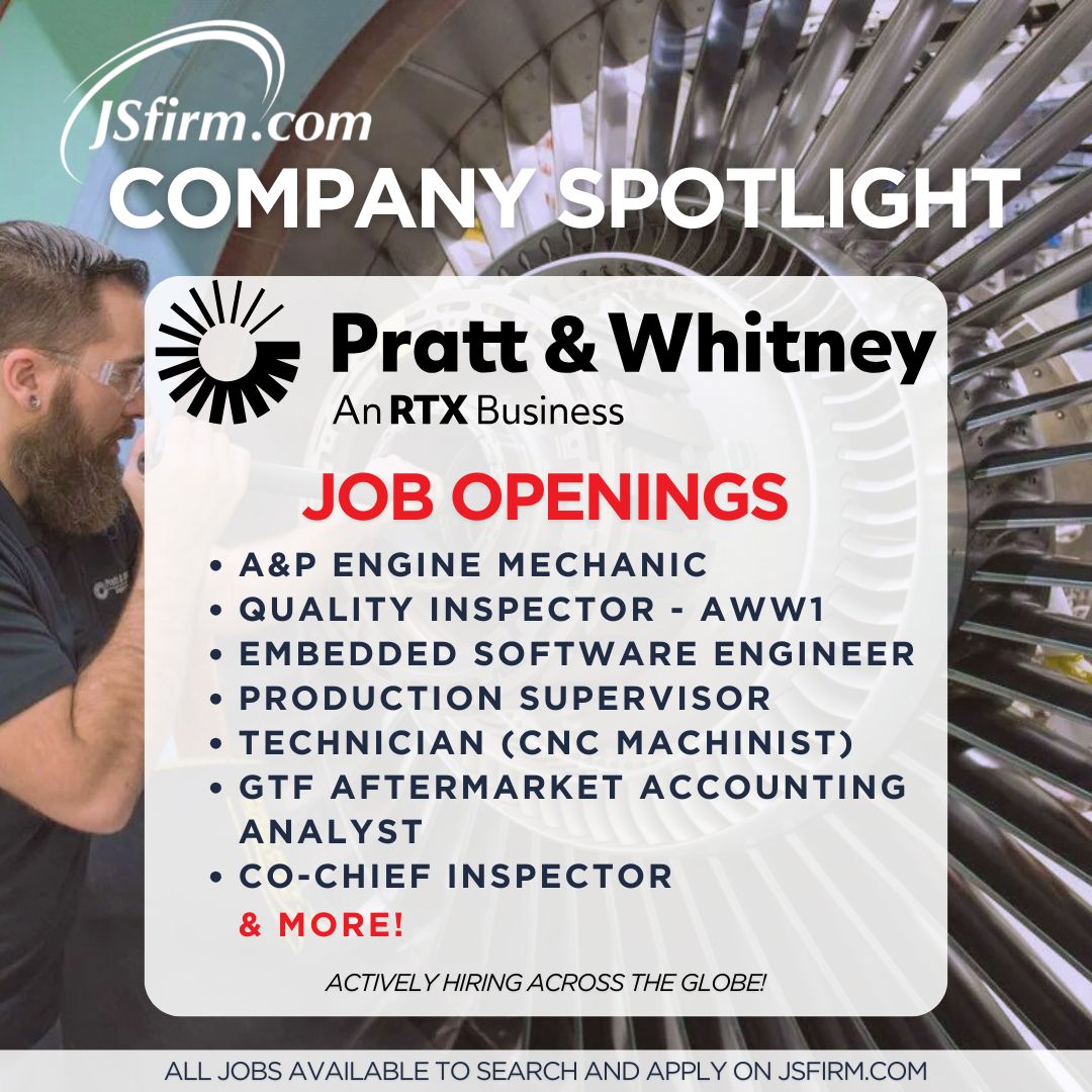 ✨ JSfirm.com Company Spotlight: Pratt &amp; Whitney! 🔧

We’re highlighting Pratt &amp; Whitney, a global leader in propulsion systems, powering the most advanced aircraft in the world, and we are shaping the future of aviation.

🔗 jsfirm.com/Pratt-+-Whitne…