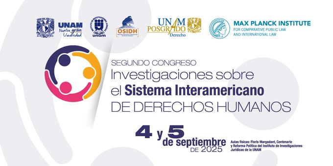Fernando García Ramos (@garciaramos_fer) on Twitter photo El Instituto de Investigaciones Jurídicas, UNAM <a href="/IIJUNAM/">Instituto de Investigaciones Jurídicas, UNAM</a> te invita a participar en el II Congreso de Investigaciones sobre el Sistema Interamericano de Derechos Humanos 2025.
📆Fecha límite para registrarte: 28 julio.
👉 tinyurl.com/5472em5p El Instituto de Investigaciones Jurídicas, UNAM <a href="/IIJUNAM/">Instituto de Investigaciones Jurídicas, UNAM</a> te invita a participar en el II Congreso de Investigaciones sobre el Sistema Interamericano de Derechos Humanos 2025.
📆Fecha límite para registrarte: 28 julio.
👉 tinyurl.com/5472em5p