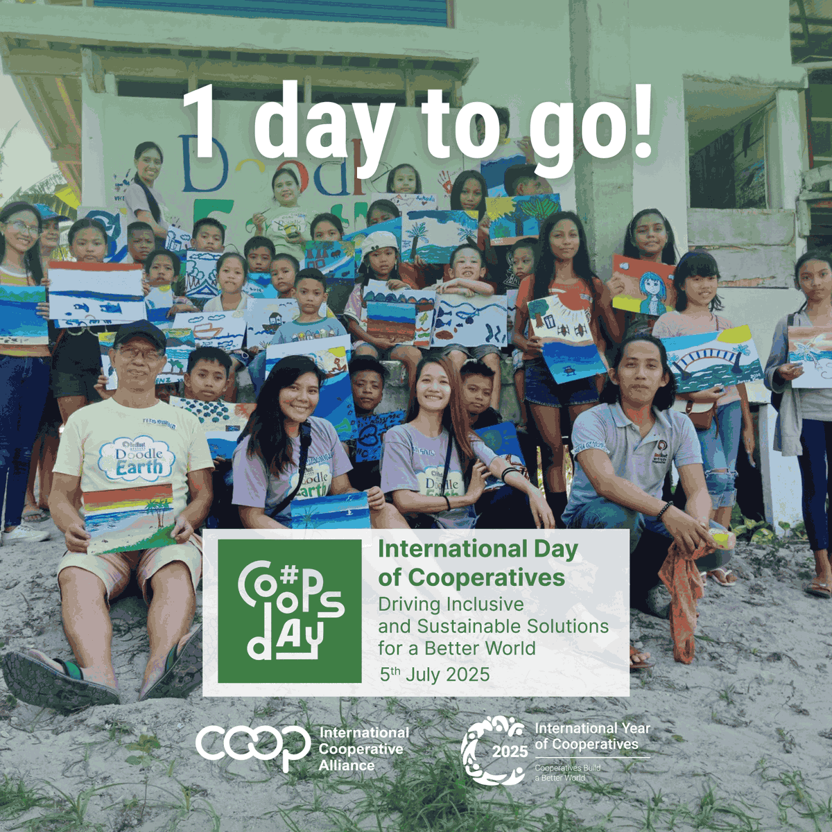 1 day to go until #CoopsDay 2025 

These kids drew what a better world looks like.

Let’s make decisions that include them. That protect the planet. That build justice and equity.

#IYC2025 #Coops4dev🌍 #CoopsYear #CooperativesBuildABetterWorld