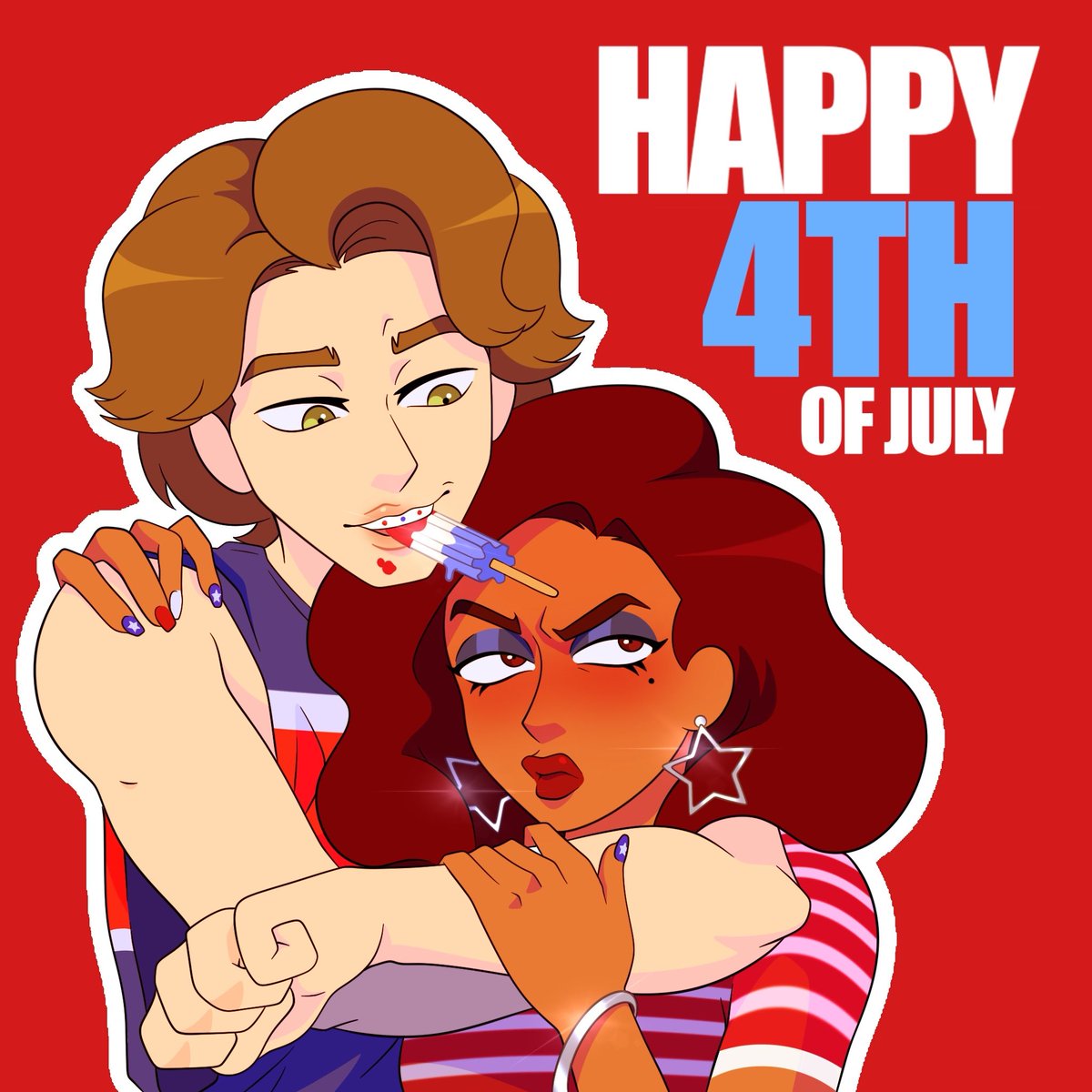 roswellseries's tweet photo. Happy 4th of July, brought to you by our favorite situationship! 🎇 

#IndieAnimation #AnimatedSeries
#AnimationCommunity #IndieAnimator #AnimationLife #SupportindieArtists #2DAnimation #WebSeries #Roswell #RoswellUFO #AlienSeries #SciFiAnimation #Alieninvasion #Extraterrestrial https://t.co/B36xJ7Y4wY