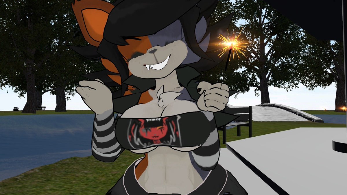 Scarda_Skulls's tweet photo. HAPPY AMERICA DAY (4 of July) sadly can't be using g my guns today but they letting me use this sparkler.
I wonder if I can
Hell ya!!
#vrchat #AmericaDay #fnia
#fexa #meowskulls https://t.co/363p6Z9jZC
