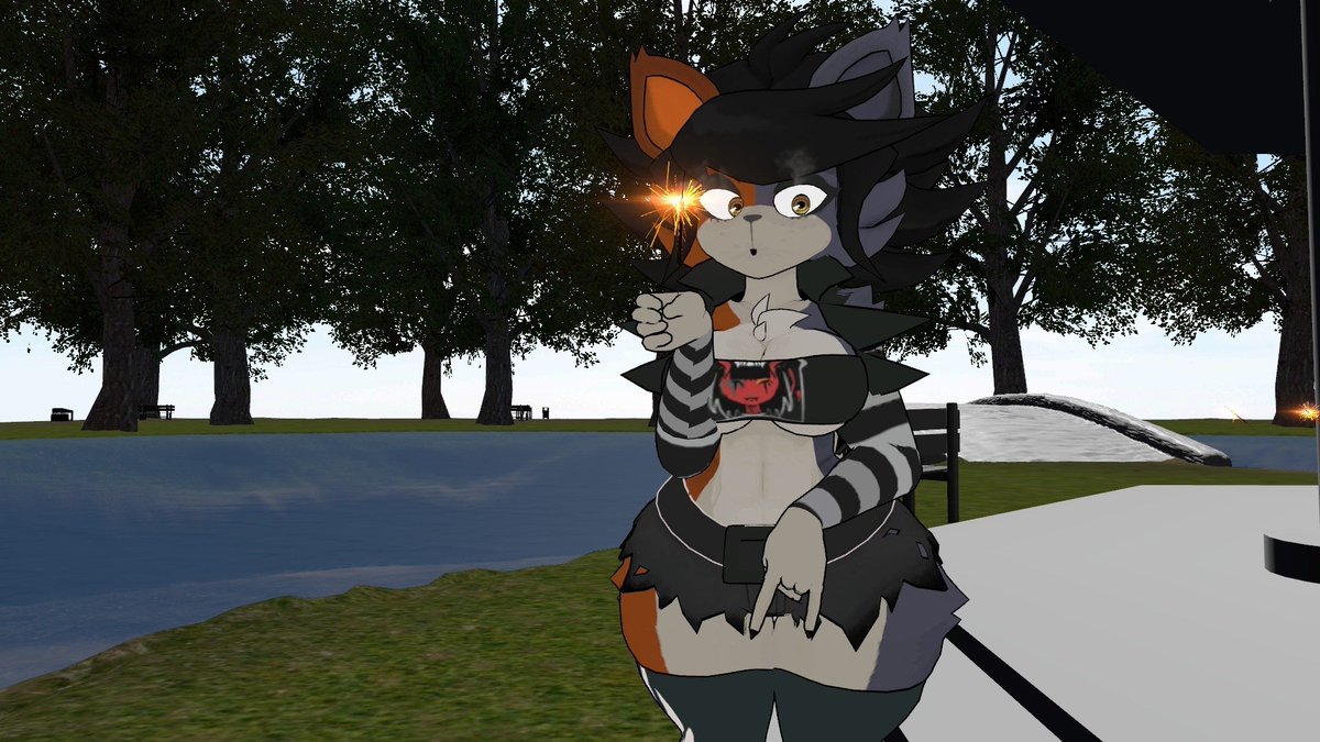 Scarda_Skulls's tweet photo. HAPPY AMERICA DAY (4 of July) sadly can't be using g my guns today but they letting me use this sparkler.
I wonder if I can
Hell ya!!
#vrchat #AmericaDay #fnia
#fexa #meowskulls https://t.co/363p6Z9jZC