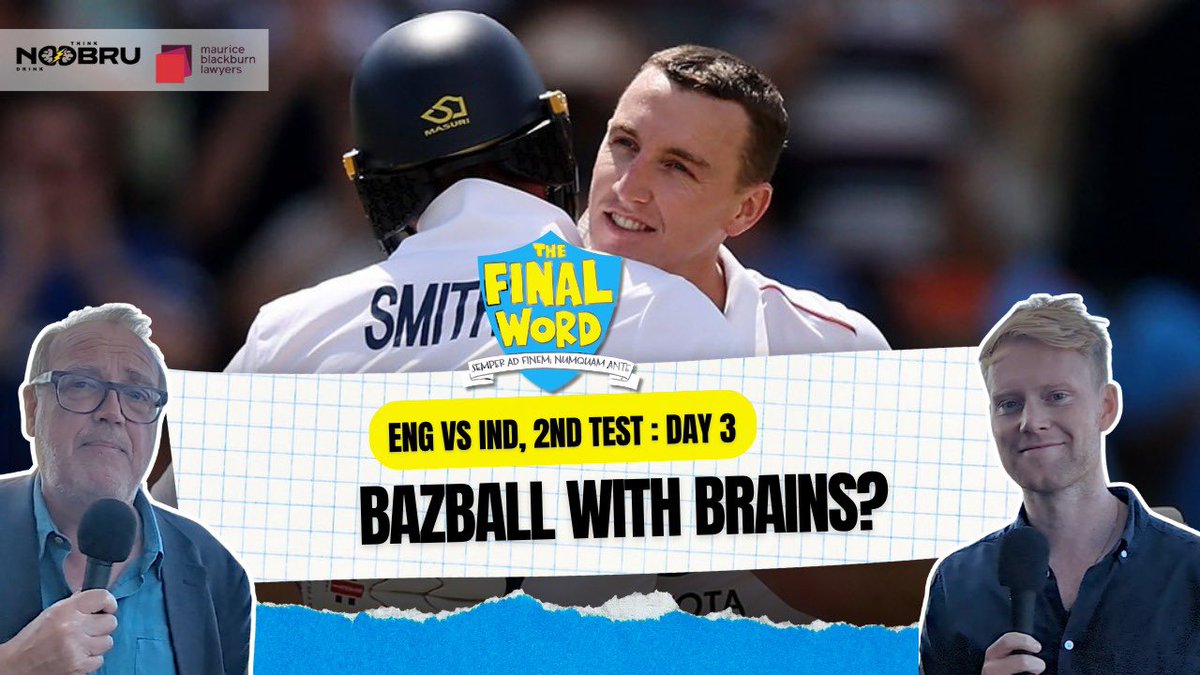 #ENGvIND | Six ducks, two doubles? Almost! Smith &amp; Brook’s monster stand kept England afloat, but India’s bowlers (minus Bumrah) kept it spicy. High scores, but this Test is still wide open—who takes control on Day 4?

🎙️Listen in: pod.fo/e/2f5f3d