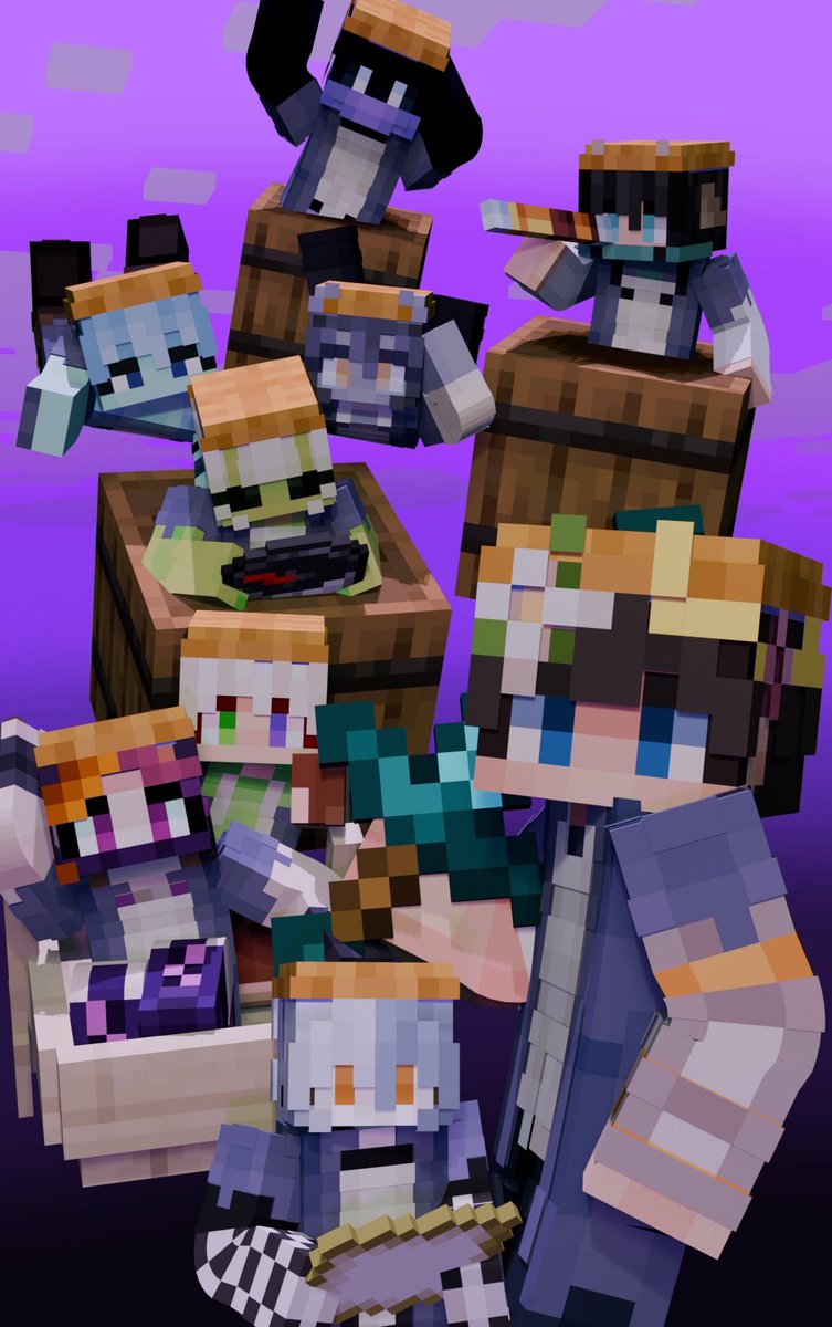 Ahoy! These swashbucklers are ready to get their one piece of glory!

Introducing the last team in the crossover between OlympusSMP and <a href="/MythCraftSMP/">☾• MythCraft SMP 2 •☽</a>

🟪 Purple Pirates 🟪