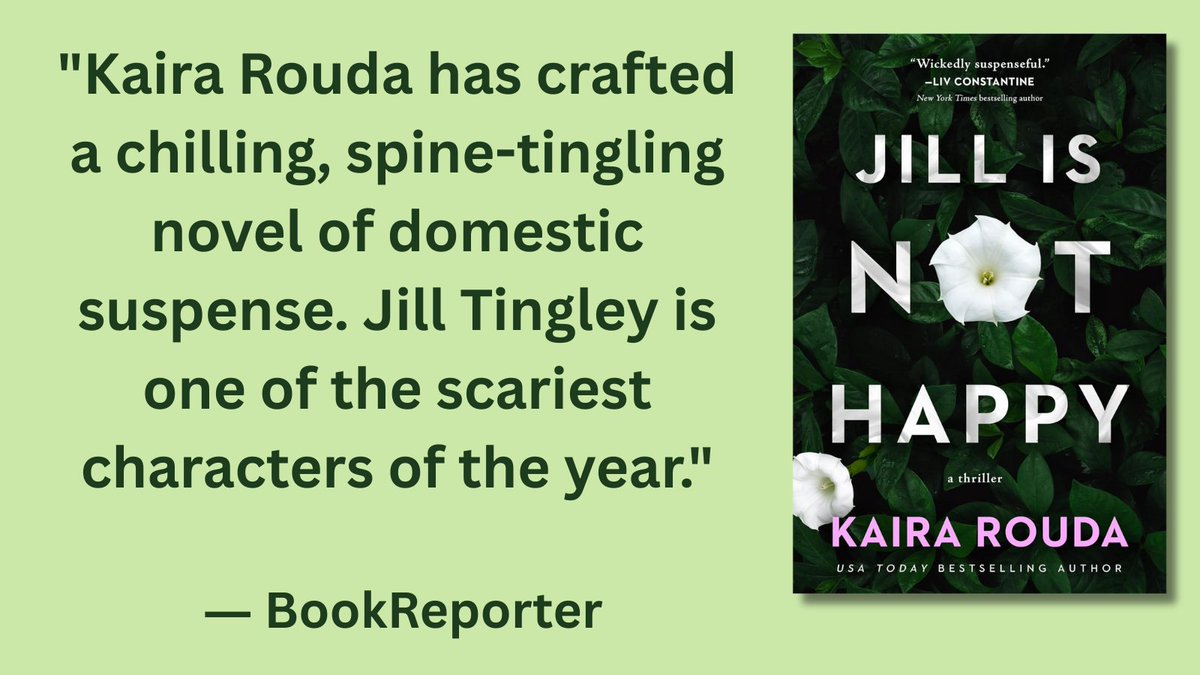 womenwriters (@womenwriters) on Twitter photo "Kaira Rouda has crafted a chilling, spine-tingling novel of domestic suspense. Jill Tingley is one of the scariest characters of the year." ― BookReporter amazon.com/Jill-Not-Happy… <a href="/KairaRouda/">Kaira Rouda</a> "Kaira Rouda has crafted a chilling, spine-tingling novel of domestic suspense. Jill Tingley is one of the scariest characters of the year." ― BookReporter amazon.com/Jill-Not-Happy… <a href="/KairaRouda/">Kaira Rouda</a>