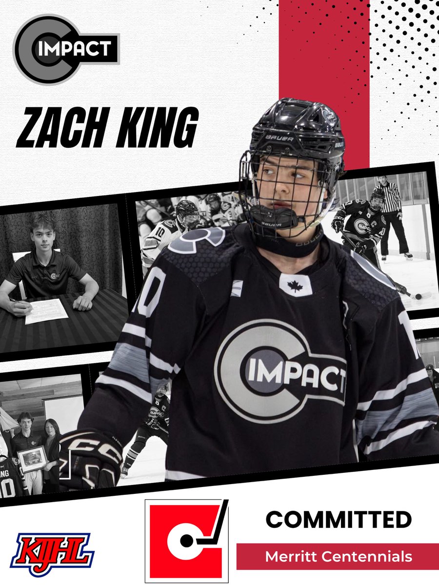 Traction Central Impact U18 Major AAA (@impactaaa) on Twitter photo 🚨 COMMITMENT ALERT 🚨
We’re proud to congratulate our captain, Zach King, on his commitment to the Merritt Centennials in BC of the KJHL Junior A League.
Congratulations, Zach! The Centennials are lucky to have you!
<a href="/KICentennials/">Merritt Centennials</a> 🚨 COMMITMENT ALERT 🚨
We’re proud to congratulate our captain, Zach King, on his commitment to the Merritt Centennials in BC of the KJHL Junior A League.
Congratulations, Zach! The Centennials are lucky to have you!
<a href="/KICentennials/">Merritt Centennials</a>