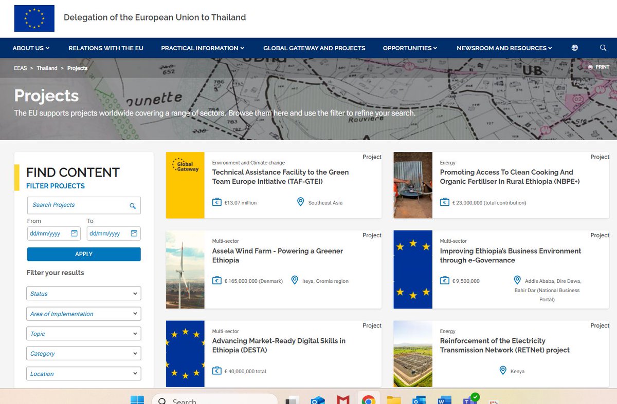 Was casually snooping around some EU Delegation websites (as one does on a Friday night 😅) and spotted a gem on the Thailand page : a bold, visible headline on Global Gateway 🌐.

Can we make this the gold standard? 

Promoting EU initiatives shouldn’t be a game of digital