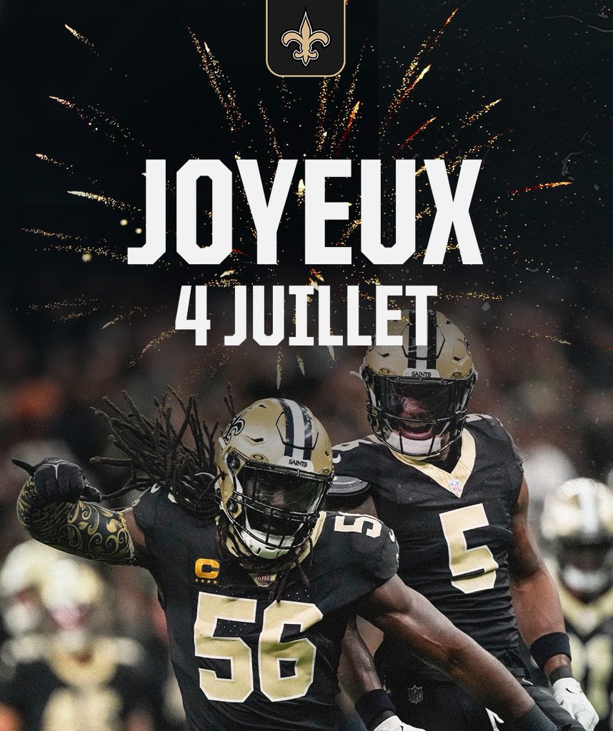 🇺🇸 HBD aux USA 🎇

Liberté. Égalité. Football américain.

<a href="/Saints/">New Orleans Saints</a> | <a href="/NFLFrance/">NFL France</a> | #July4