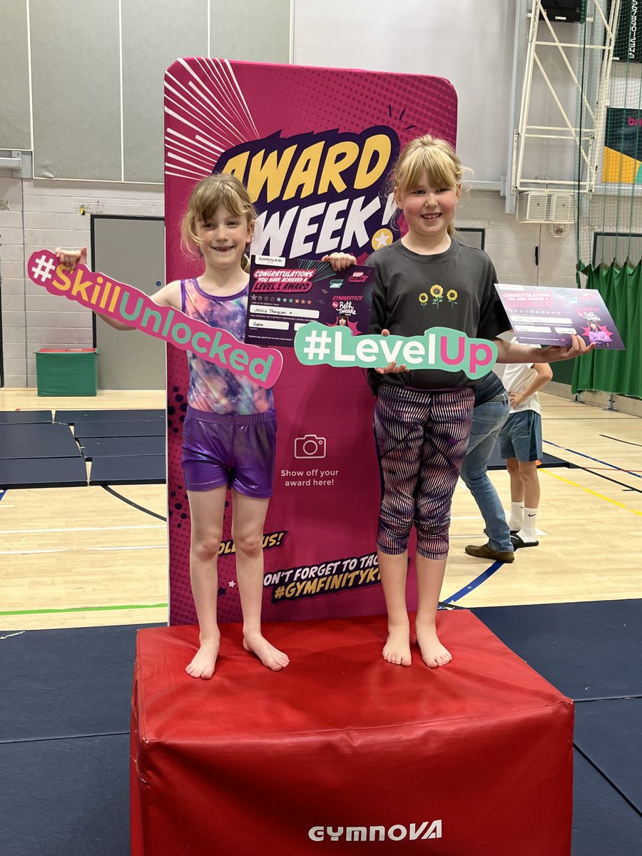 Well done to these two superstars who moved up a level in gymnastics.They talked us through all the skills they had to complete,we were very impressed! ⁦<a href="/britishgymnast/">British Gymnastics</a>⁩ ⁦<a href="/bethtweddlenews/">Beth Tweddle</a>⁩ 💙🌟🤸‍♂️