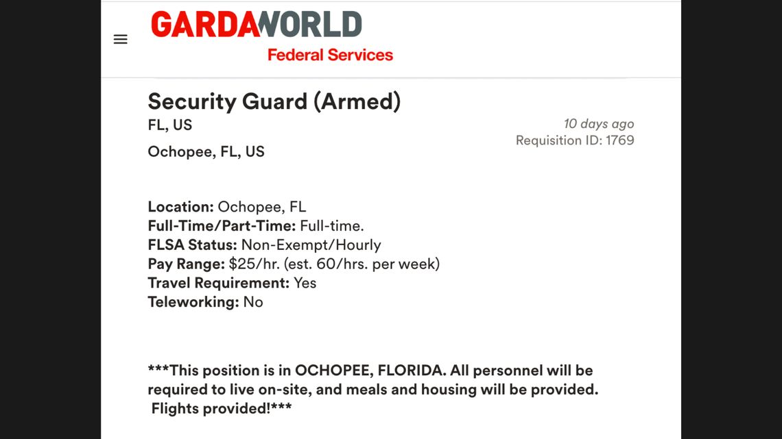 mtlgazette's tweet photo. Montreal-based ‘Alligator Alcatraz’ security contractor posts jobs for armed guards https://t.co/b86pXfEv9Z https://t.co/ZJY6EEK91m