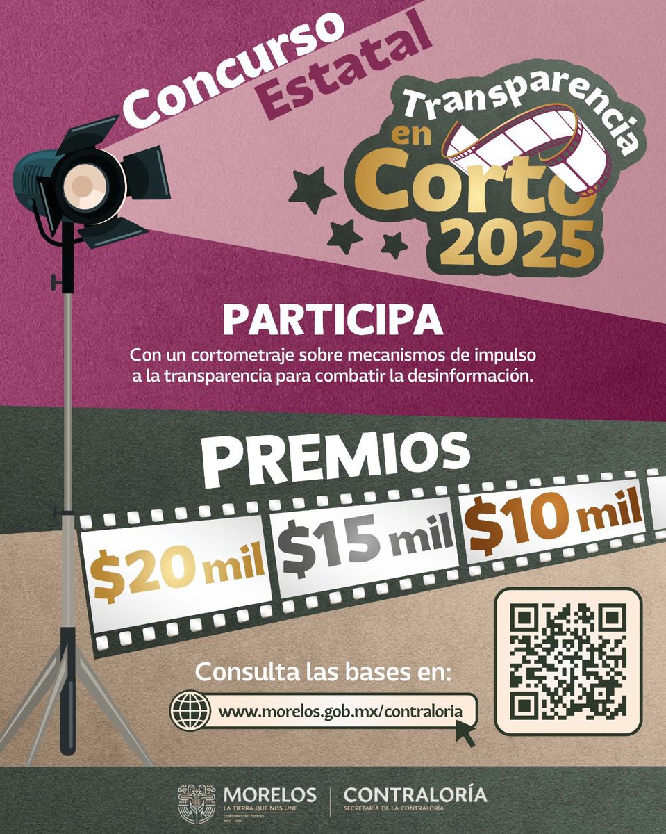 CoevalMorelos's tweet image. 🎥💥 ¿Tienes 15 a 25 años?

Haz un corto de 90 segundos y participa en #TransparenciaEnCorto2025

Habla claro, sé creativo y… ¡exprésate contra la corrupción! 🛑🎬

Checa la información 👇🏼

morelos.gob.mx/convocatorias-…

#LaTierraQueNosUne