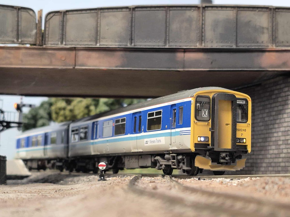 A really simple rebrand and weathering jobs but still one my of favourite models to run. 150248, one of two ex-Reggie railways Class 150/2s in the fleet.

Cab window details like the non multi sticker and new destinations really give the unit a unique look.