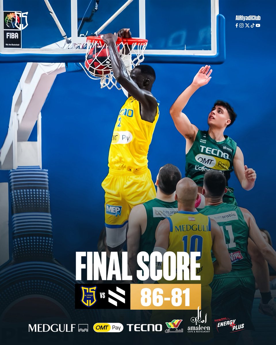 Al Riyadi take Game 1 of the Lebanese league final over Sagesse ✨

#AlRiyadiClub