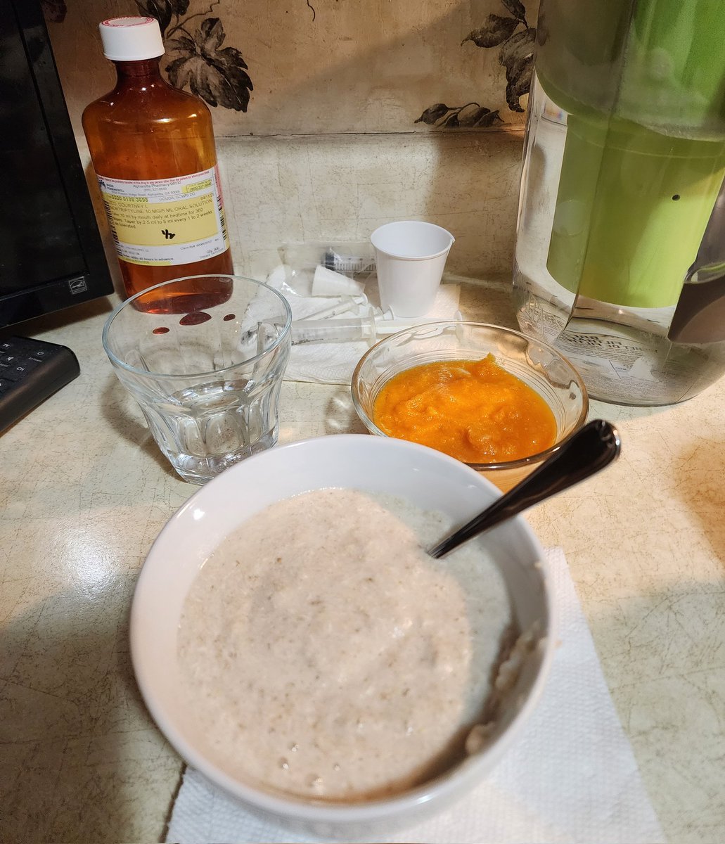 ham_tar0_'s tweet image. As my body continues to break down, I'm reduced to pureeing my food...dropped two more pounds (95.5).
Will I even have the strength for it?
(Whoosh...posting into the void)