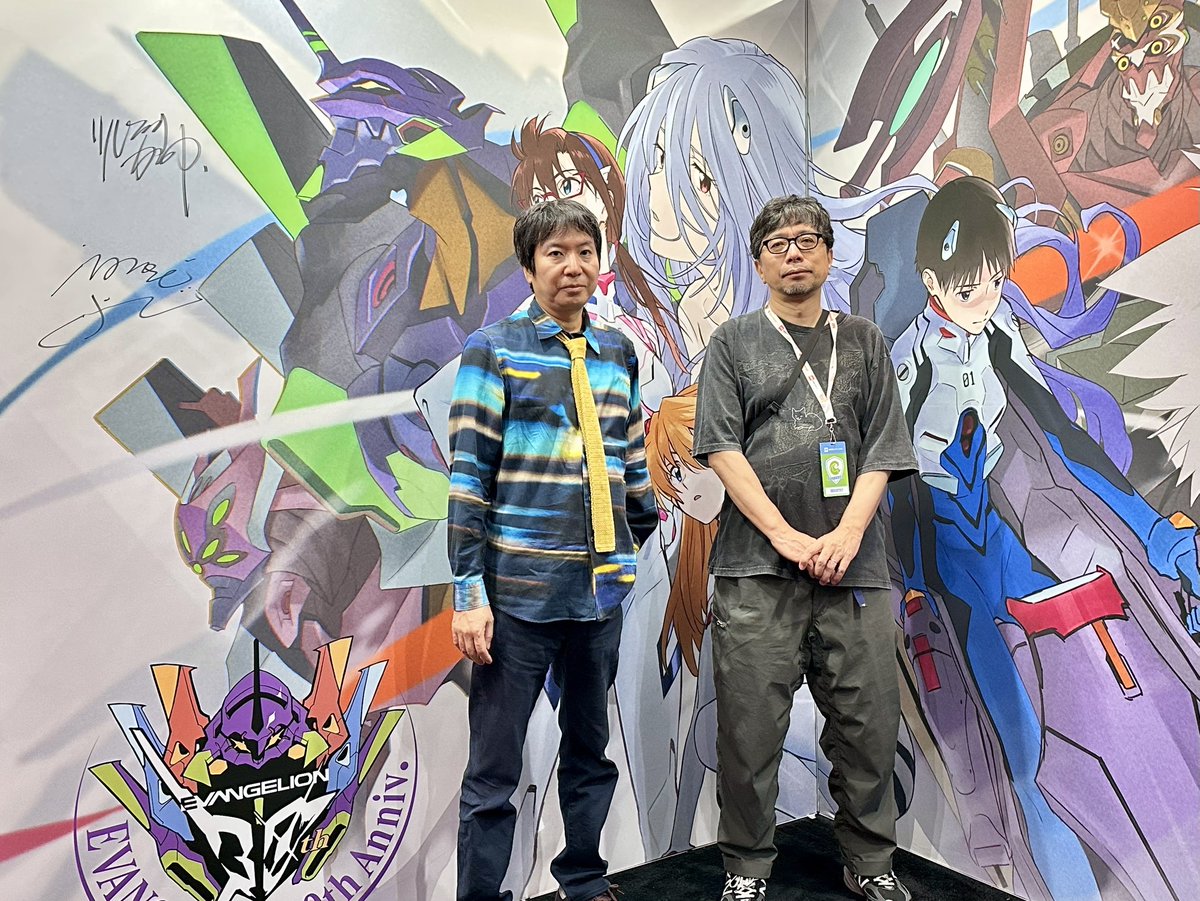 AnimateUSA's tweet image. "AnimeExpo2025" animate booth(SH-504)
Kazuya Tsurumaki and Yoji Enokido visited the "Evangelion 30th Anniversary Special Booth"!!
#AX2025
#evangelion