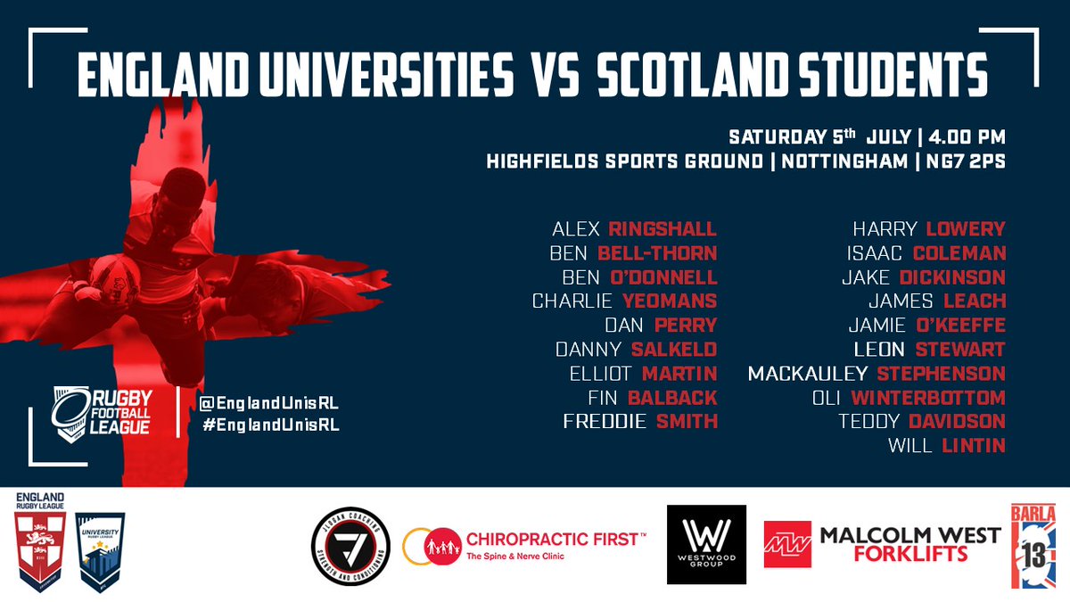 England Universities Rugby League 🏴󠁧󠁢󠁥󠁮󠁧󠁿🏉 tweet media