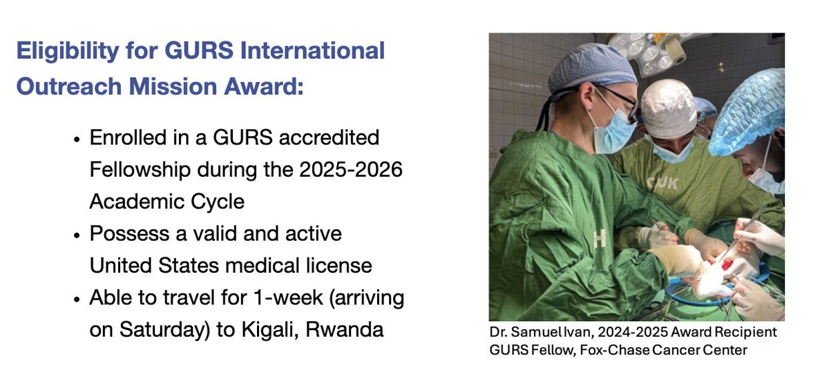Very excited to be collaborating again with <a href="/SocietyGURS/">GURS</a> and <a href="/IVUmed/">IVUmed</a> to organize the GURS International Outreach Mission Program! Visit here to learn more: societygurs.org/gurs-internati… and click here to apply: gurs.memberclicks.net/rwanda-gurs-ap…