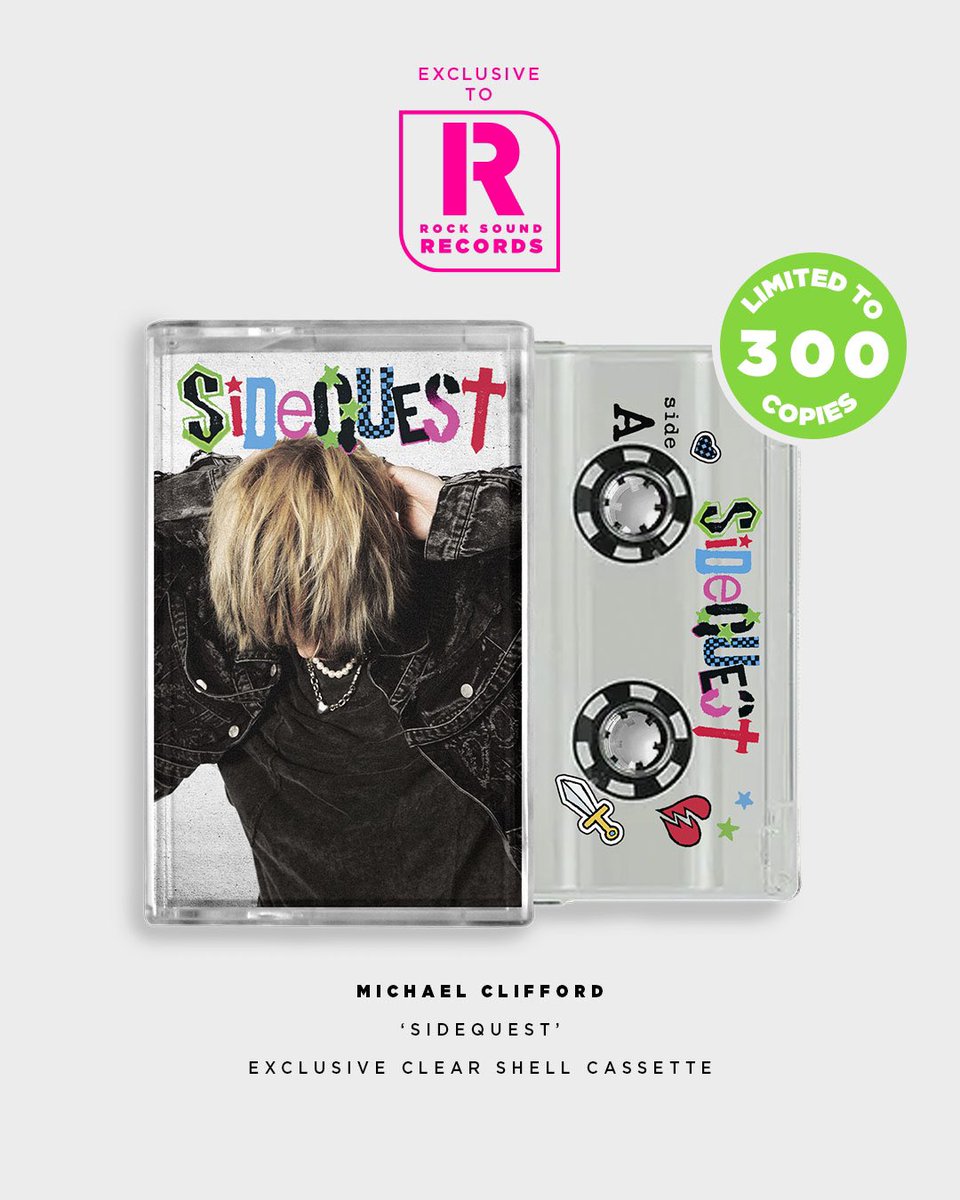 Rock Sound (@rocksound) on Twitter photo Michael Clifford
The debut album, ‘SIDEQUEST’
An exclusive, limited edition cassette
Only 300 available at shop.rocksound.tv/products/sideq… Michael Clifford
The debut album, ‘SIDEQUEST’
An exclusive, limited edition cassette
Only 300 available at shop.rocksound.tv/products/sideq…