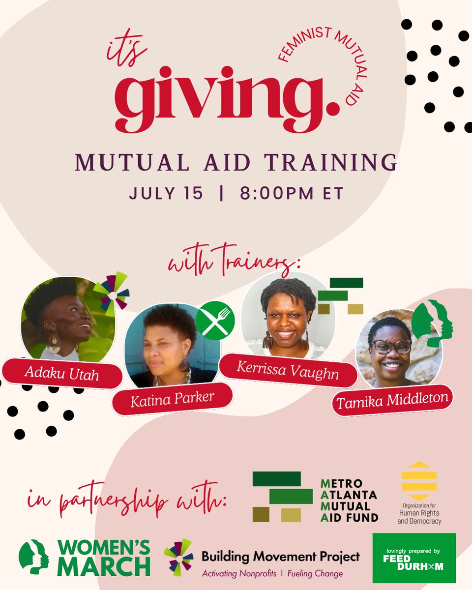 True liberation doesn’t come from fireworks and flag-waving. It comes from having each other’s backs when systems fail.

Join us for the first our two-part Mutual Aid training sessions:

🗓️ July 15, 8PM ET
📍 ow.ly/m7Bc50Wl6V3 
#MutualAid #FreeAmericaWeekend