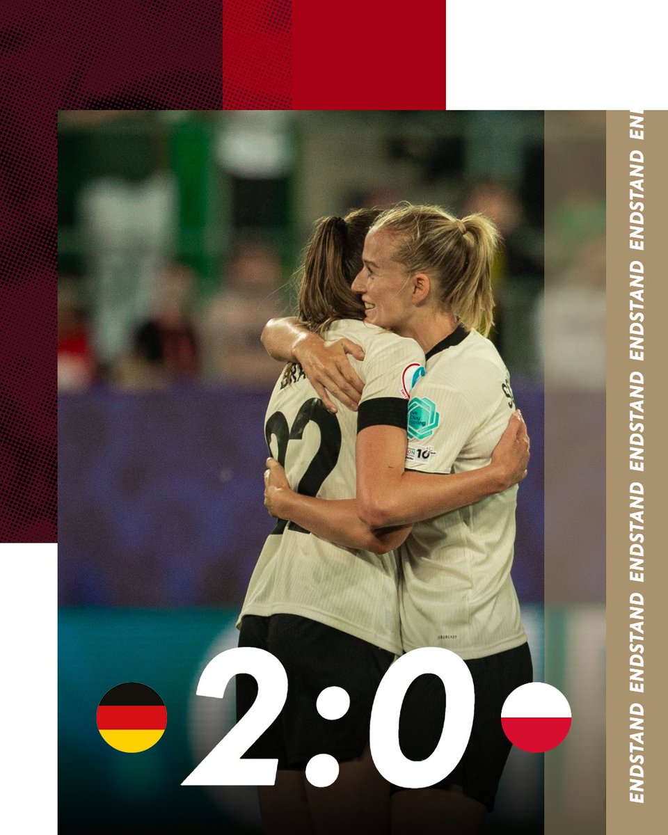 Auftaktsieg! 🙌😍

Aber lasst mal bisschen LIEBE für Giuli da! 🖤❤️💛

#WEURO2025 #GERPOL
📸 Yuliia Perekopaiko/DFB