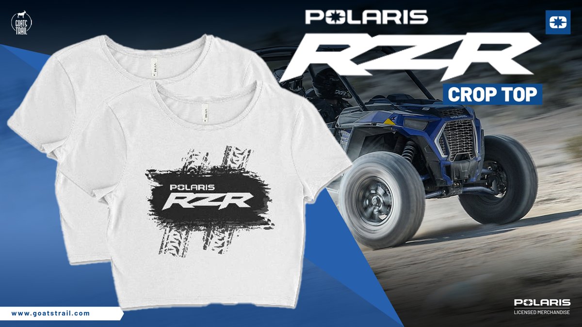 GoatsTrail's tweet image. 🚙 Born to ride. Built for adventure. 🌲🏁 The Polaris® RZR Crop Top is the ultimate off-road adventure piece—designed for trail queens who take on every hill, rock, and dusty trail with style.

🔥 Snag yours today! 👉goatstrail.com/collections/sp…

#PolarisRZR #OffRoad #AdventureStyle