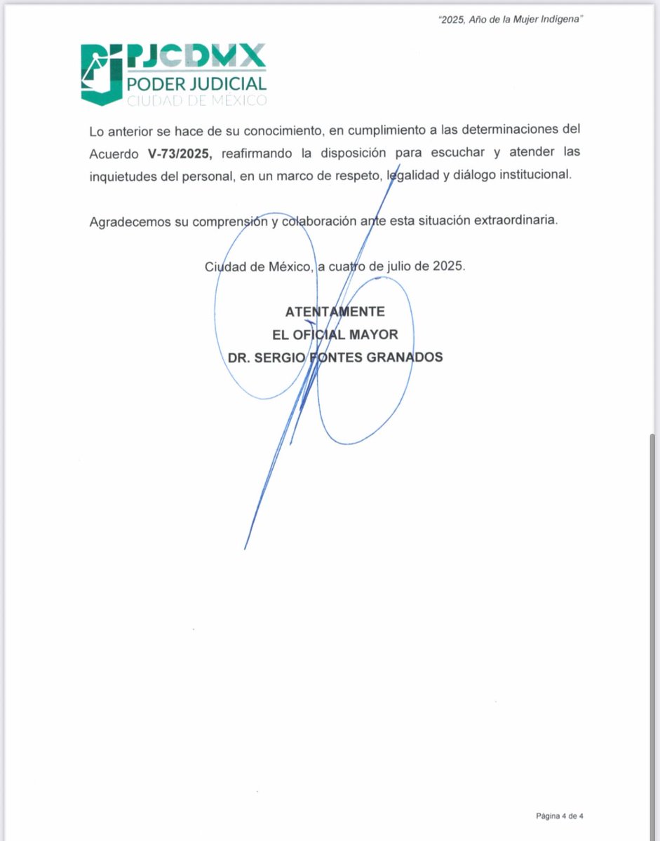 Aquí el comunicado del Tribunal de Justicia de la CDMX. 

¡Basta de que una minoría chantajee y secuestre la justicia de millones!

Todo mi respaldo al Tribunal.

Los capitalinos no podemos seguir sin justicia. Es momento de poner orden. #JusticiaParaTodos #CDMX