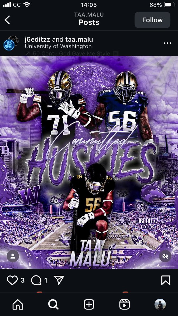 Huskies pick up a commitment from local 2026 Annie Wright defensive lineman Ta’a Malu out of Tacoma

Three-star recruit listed 6-3.5, 280 

Recently offered by the Huskies. Chose UW instead of offers from Arizona, Boise State and Utah