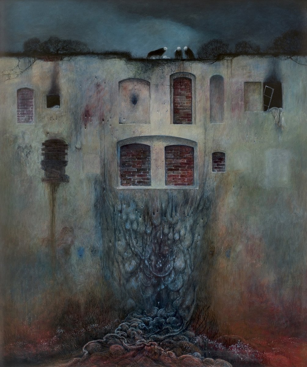 ArtofBeksinski's tweet image. 1980 #painting #Beksinski #PolishMastersofArt